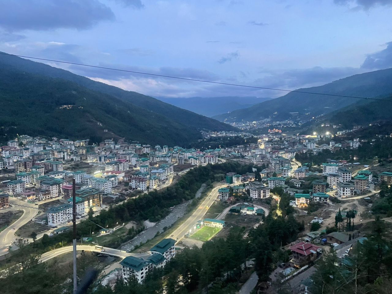 Beautiful Bhutan landscape with mountains and valleys - Himalayan scenery